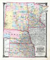 County Map of Kansas, Nebraska, Dakota and Minnesota, La Salle County 1876